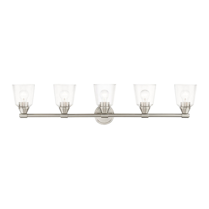 5 Light Brushed Nickel Large Vanity Sconce by Livex Lighting