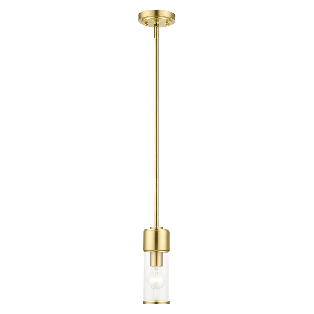 1 Light Satin Brass Mini Pendant by Livex Lighting