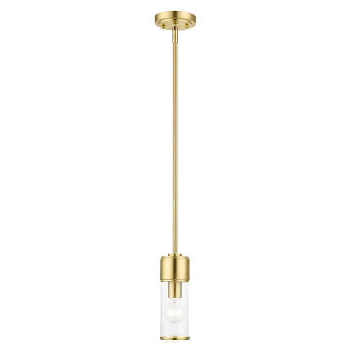 1 Light Satin Brass Mini Pendant by Livex Lighting