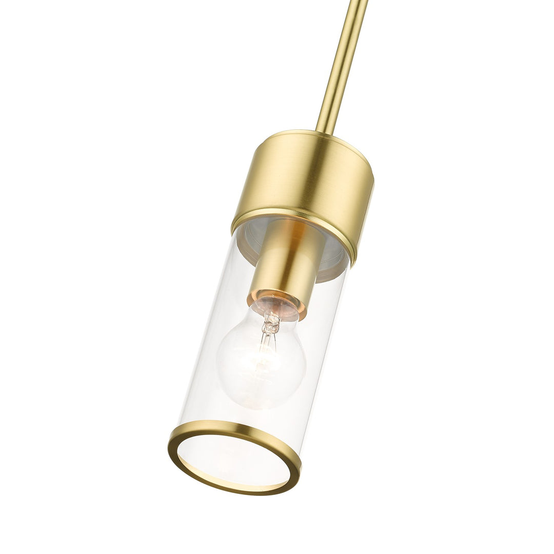 1 Light Satin Brass Mini Pendant