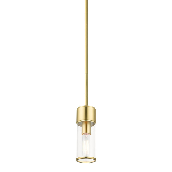 1 Light Satin Brass Mini Pendant