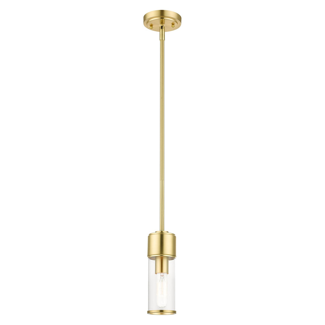 1 Light Satin Brass Mini Pendant