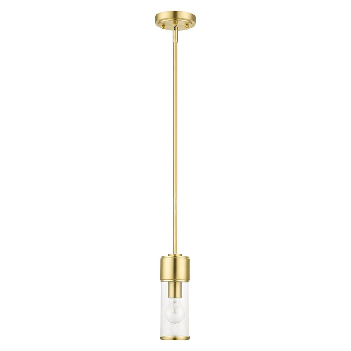 1 Light Satin Brass Mini Pendant