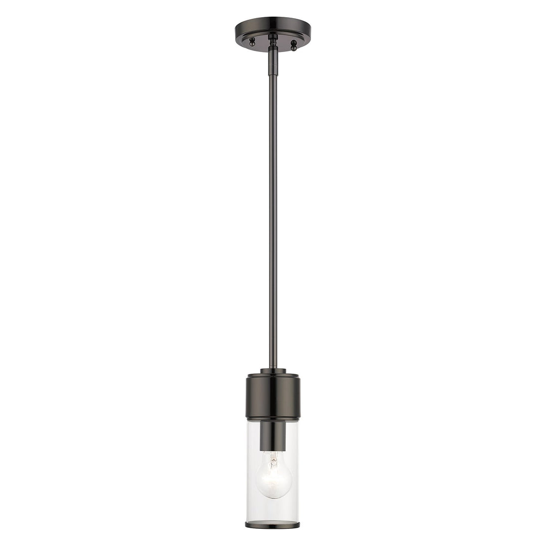 1 Light Black Chrome Mini Pendant by Livex Lighting