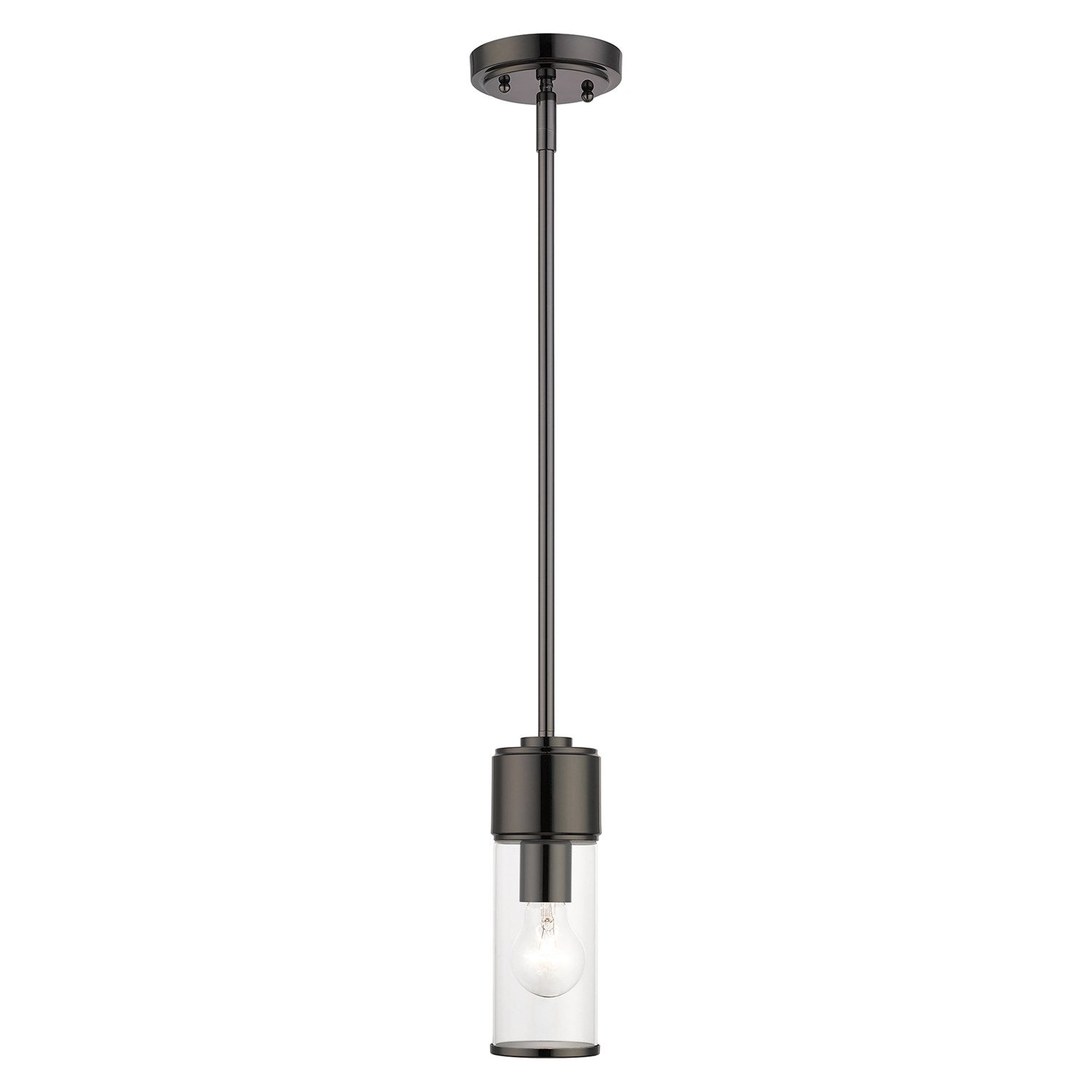 1 Light Black Chrome Mini Pendant by Livex Lighting