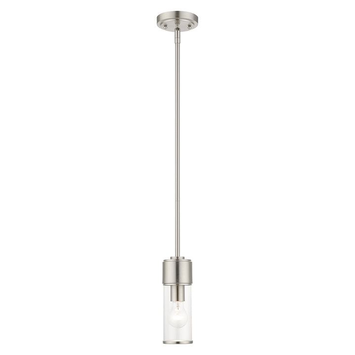 1 Light Brushed Nickel Mini Pendant by Livex Lighting