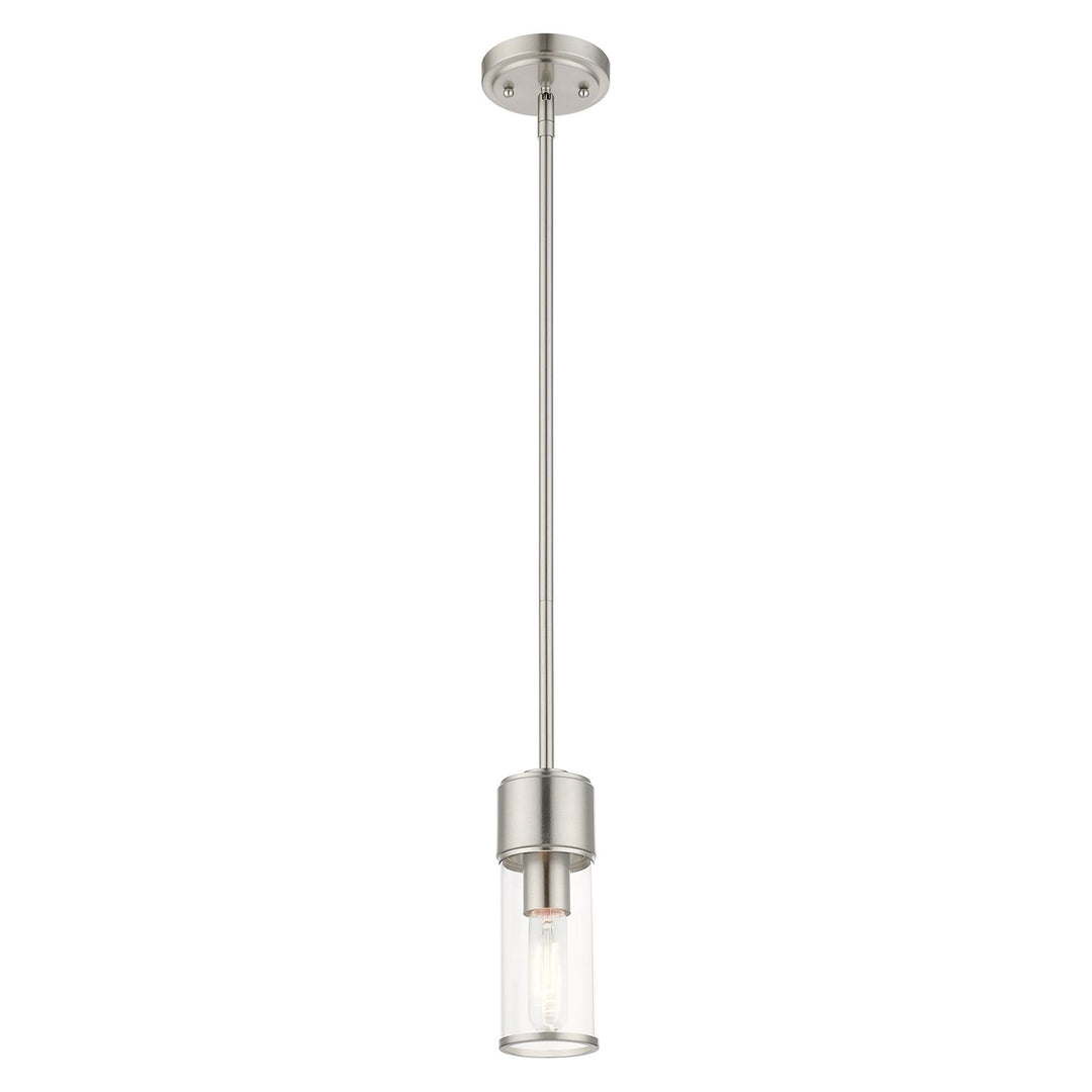 1 Light Brushed Nickel Mini Pendant
