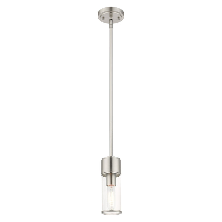 1 Light Brushed Nickel Mini Pendant