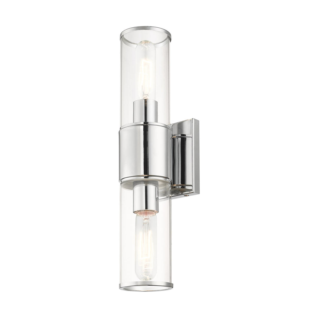 2 Light Polished Chrome Vanity Sconce