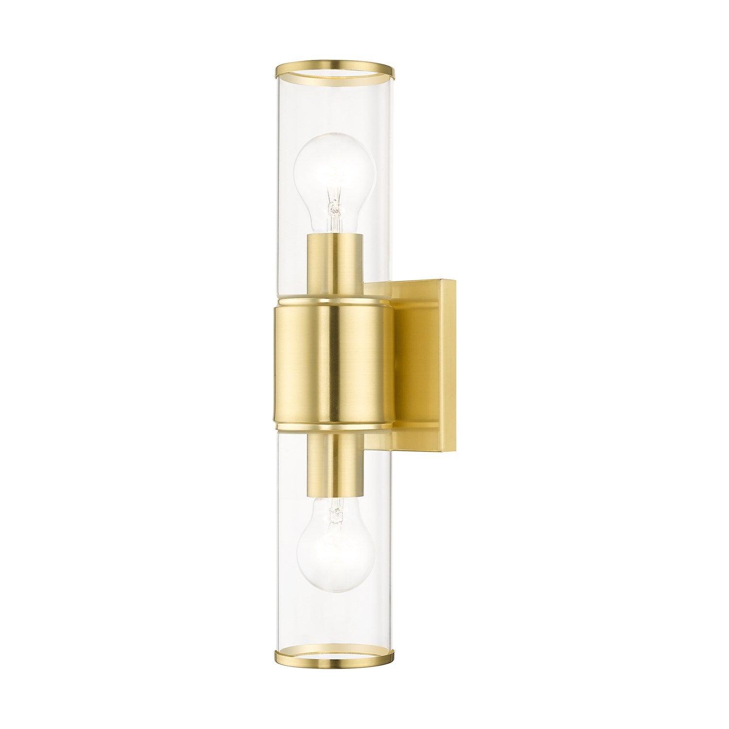 2 Light Satin Brass Vanity Sconce by Livex Lighting