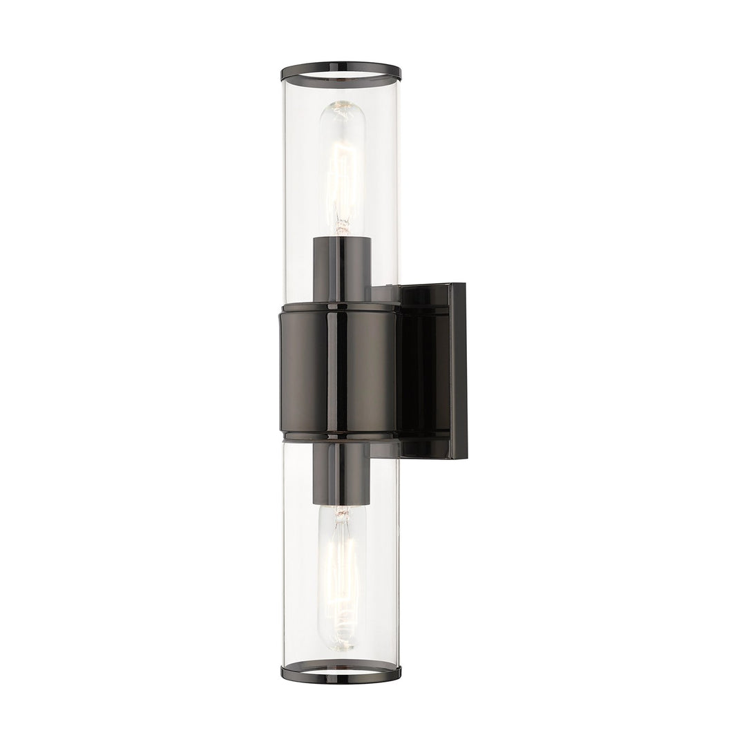 2 Light Black Chrome Vanity Sconce by Livex Lighting