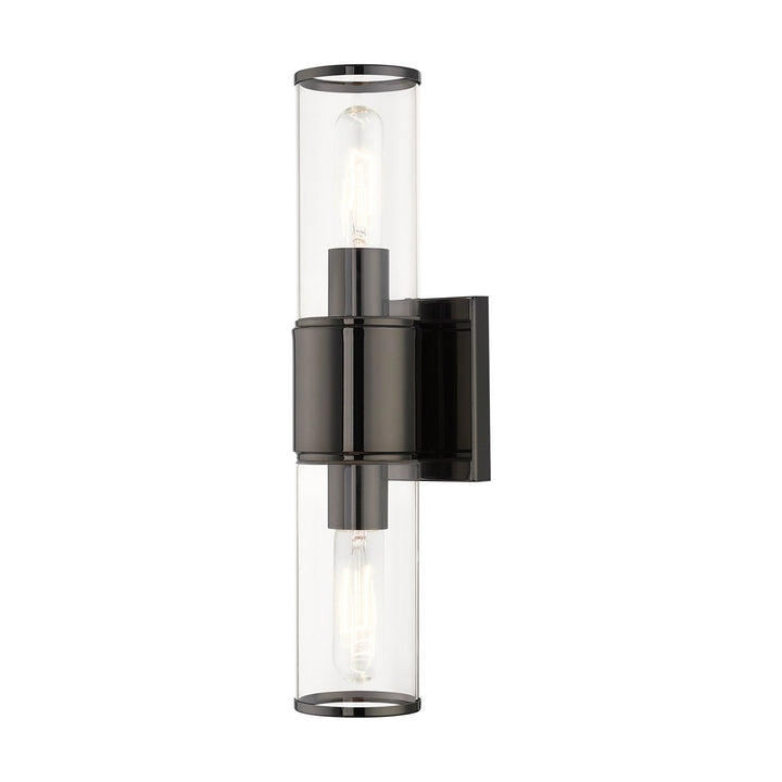 2 Light Black Chrome Vanity Sconce by Livex Lighting