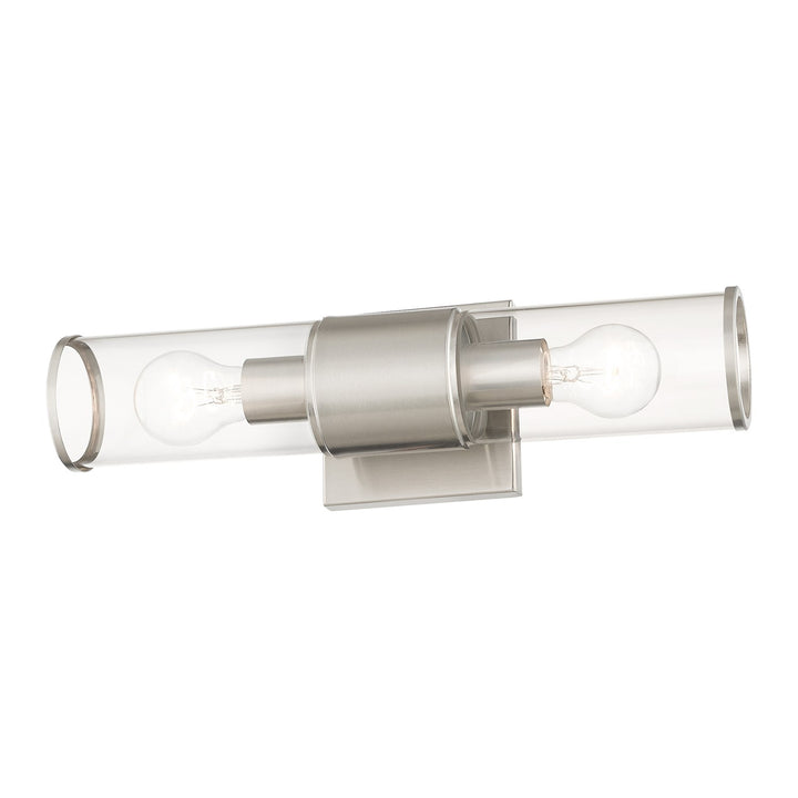2 Light Brushed Nickel Vanity Sconce