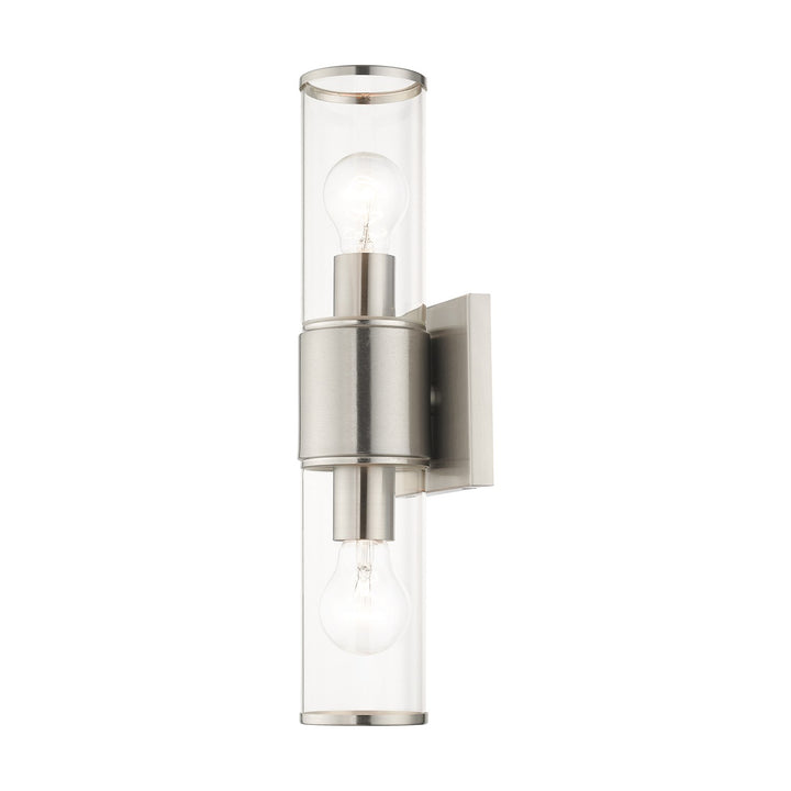 2 Light Brushed Nickel Vanity Sconce