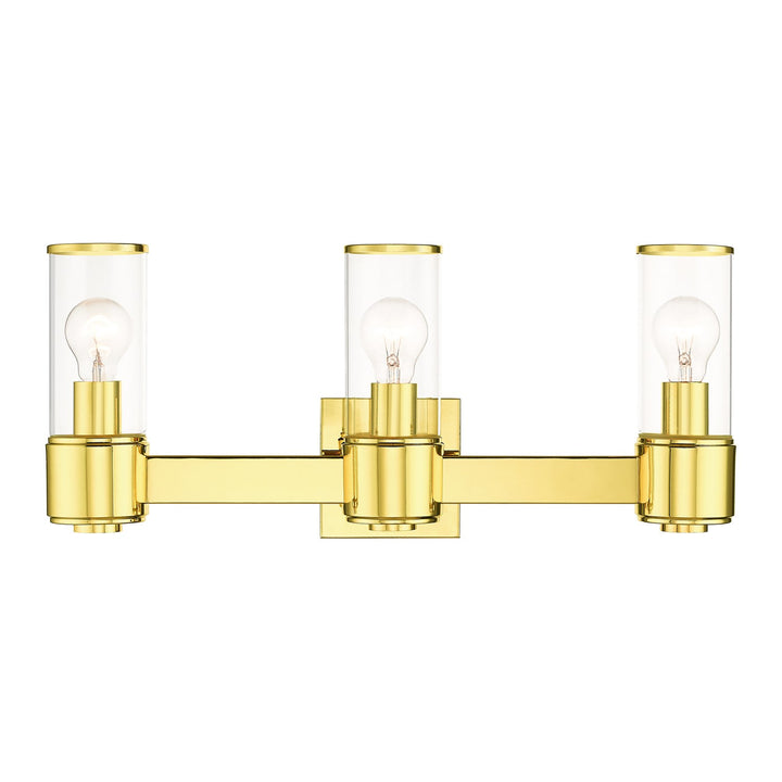 3 Light Polished Brass Vanity Sconce by Livex Lighting
