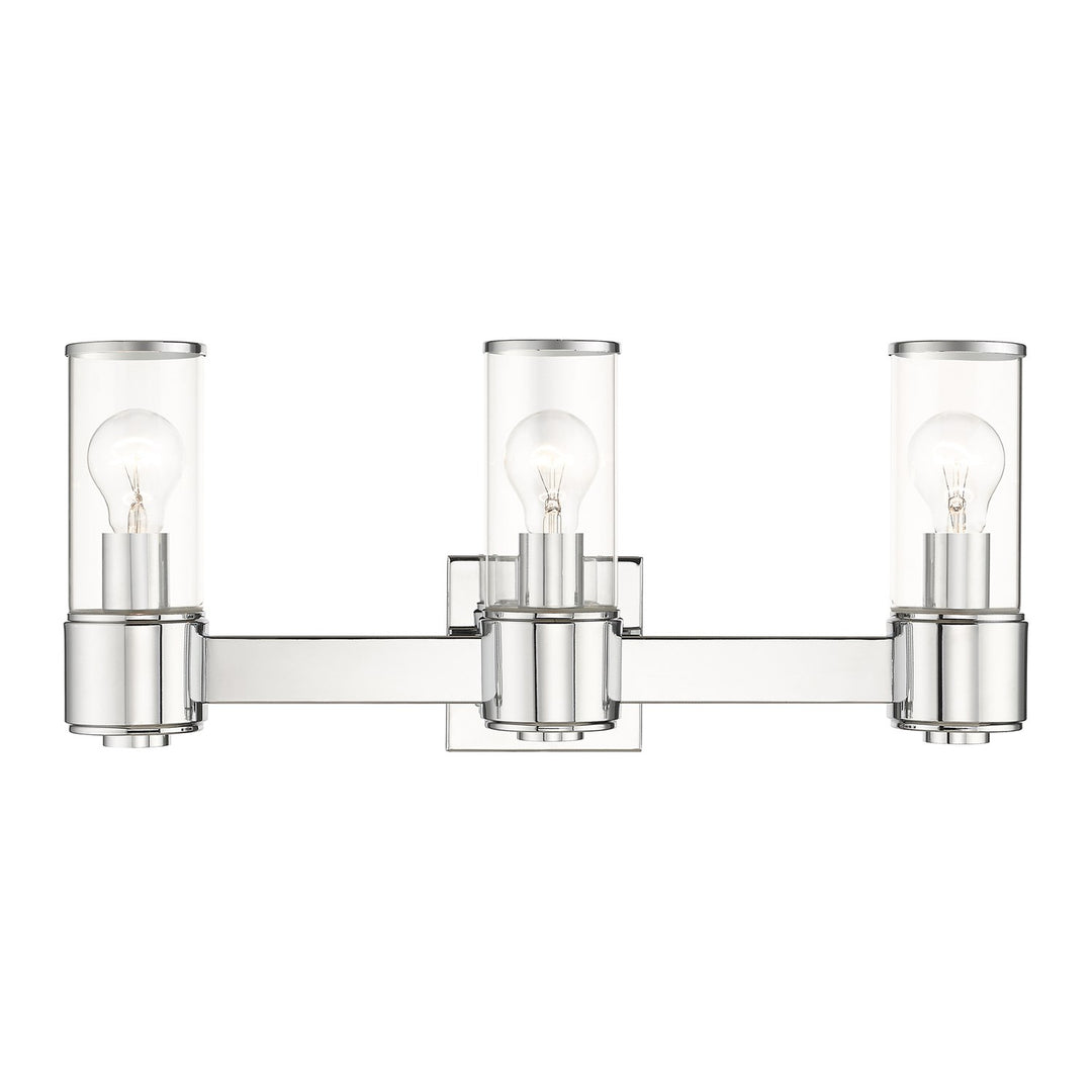 3 Light Polished Chrome Vanity Sconce by Livex Lighting