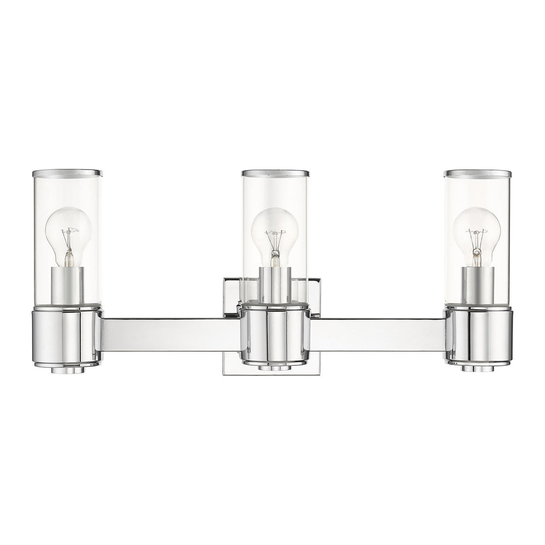 3 Light Polished Chrome Vanity Sconce