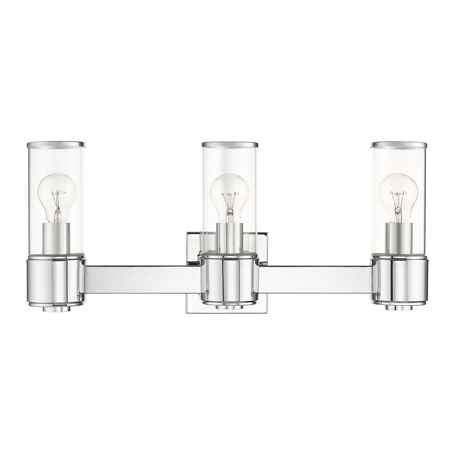 3 Light Polished Chrome Vanity Sconce