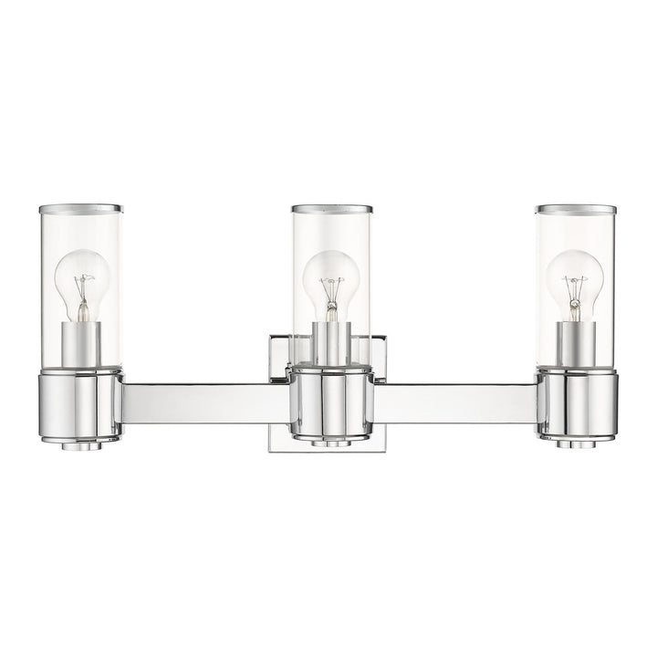 3 Light Polished Chrome Vanity Sconce
