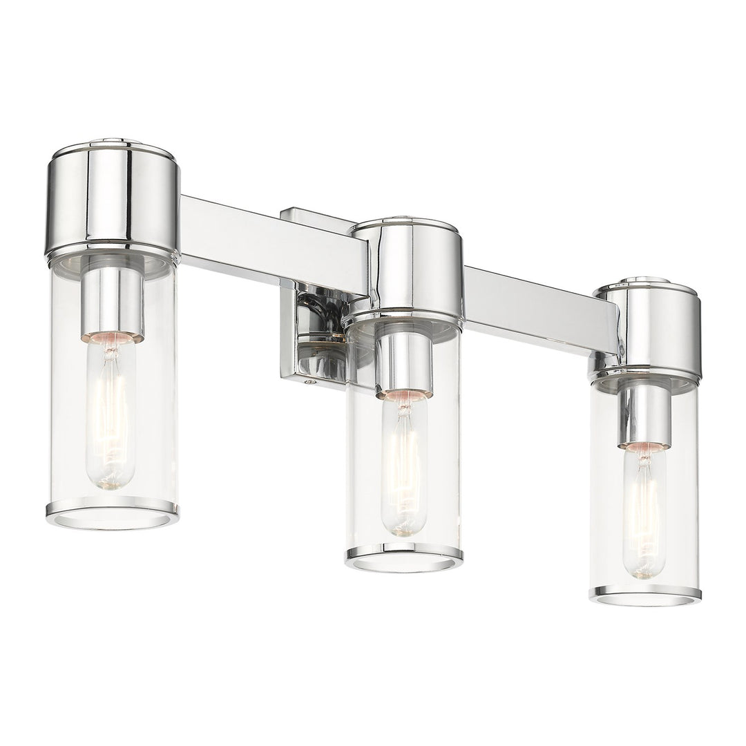 3 Light Polished Chrome Vanity Sconce