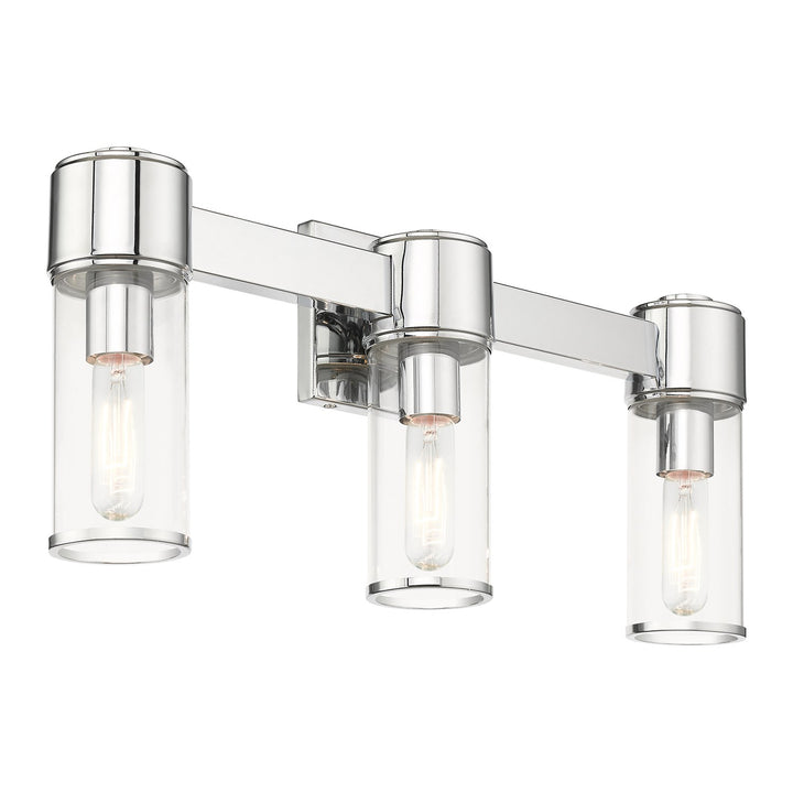 3 Light Polished Chrome Vanity Sconce