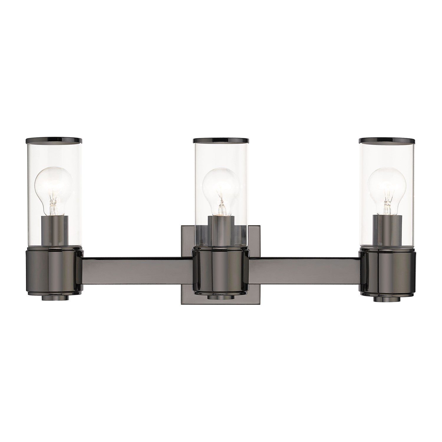 3 Light Black Chrome Vanity Sconce by Livex Lighting