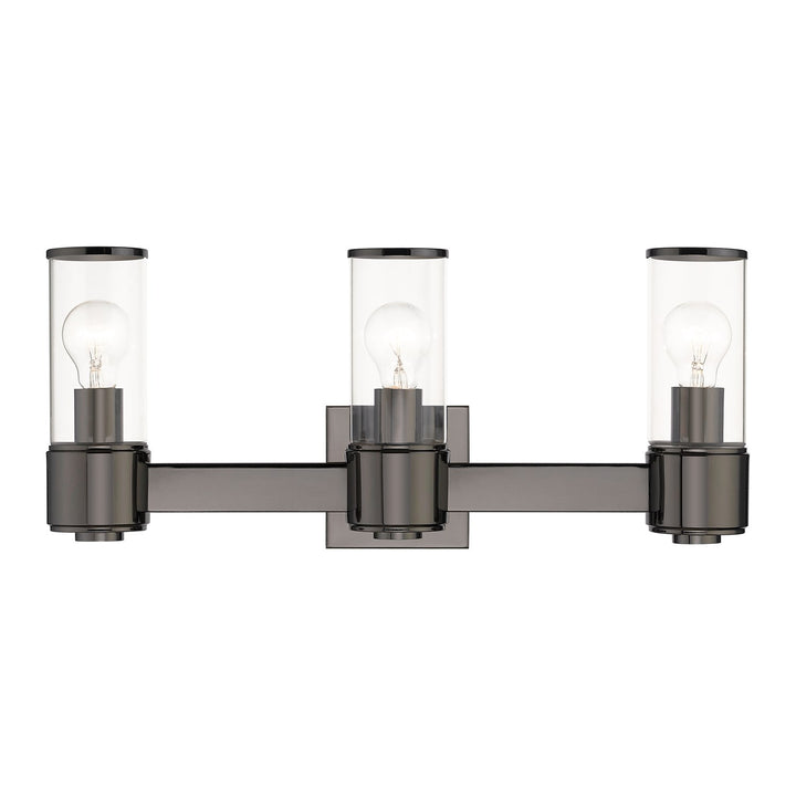 3 Light Black Chrome Vanity Sconce by Livex Lighting