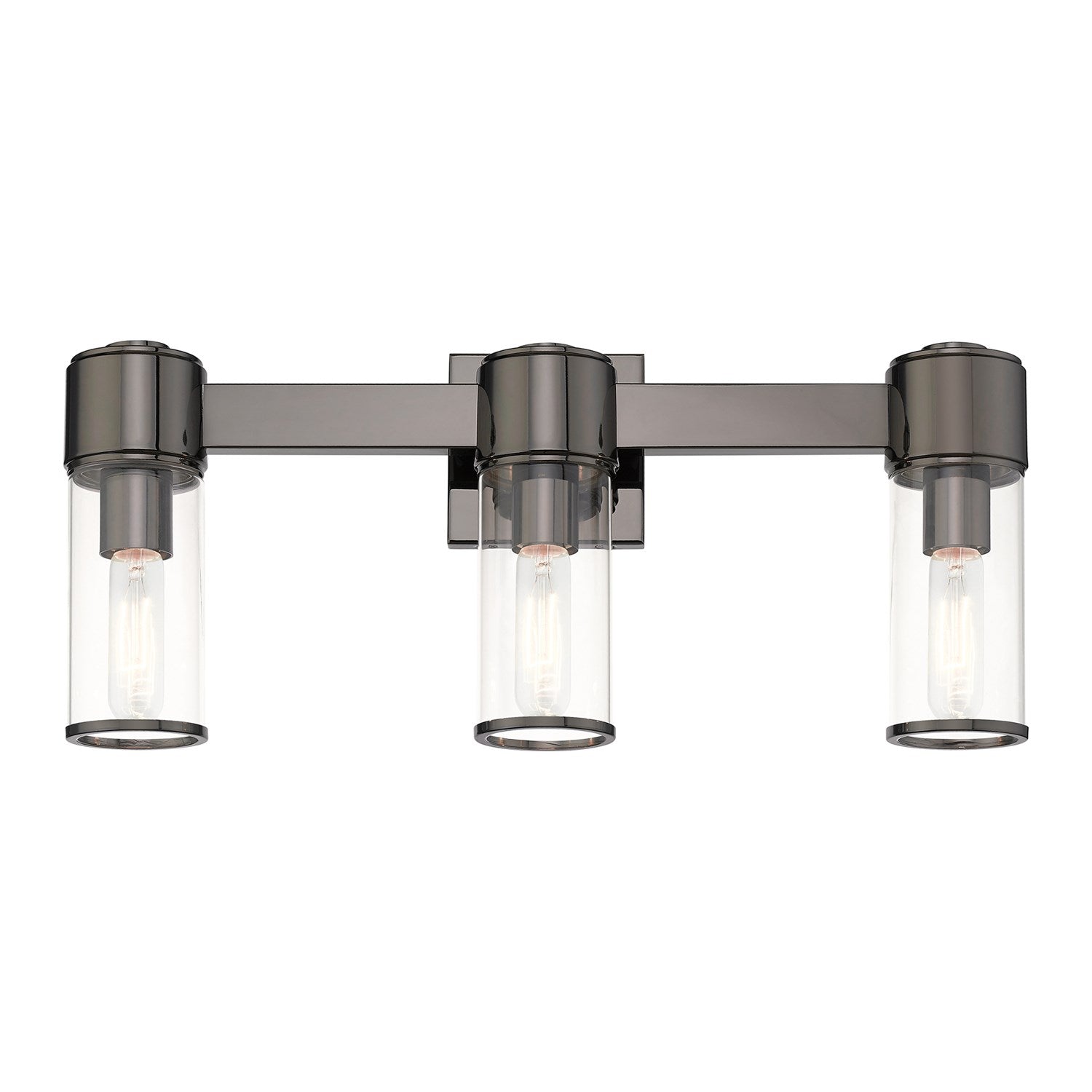 3 Light Black Chrome Vanity Sconce