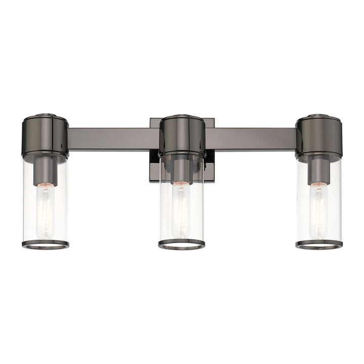 3 Light Black Chrome Vanity Sconce