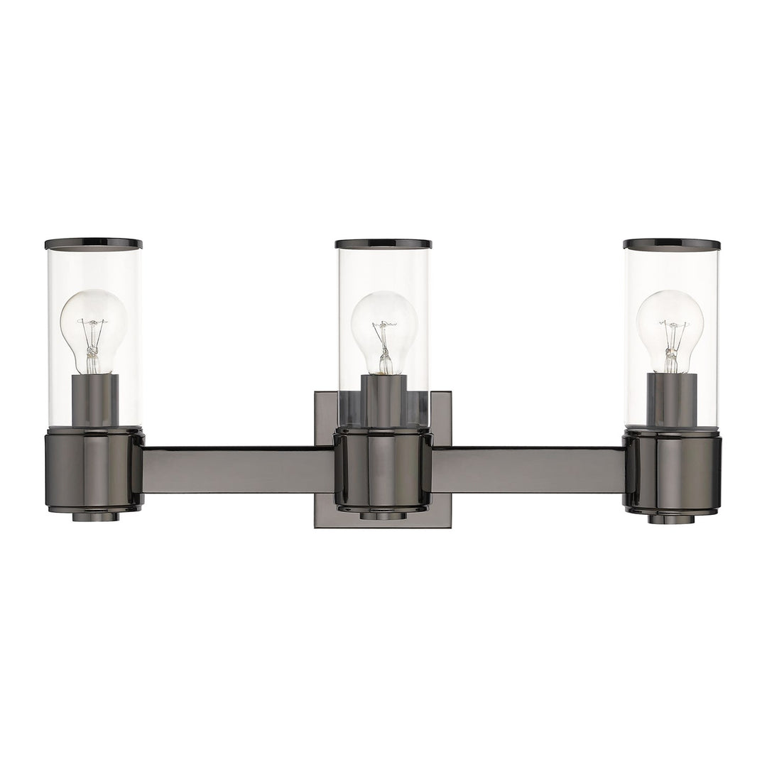 3 Light Black Chrome Vanity Sconce