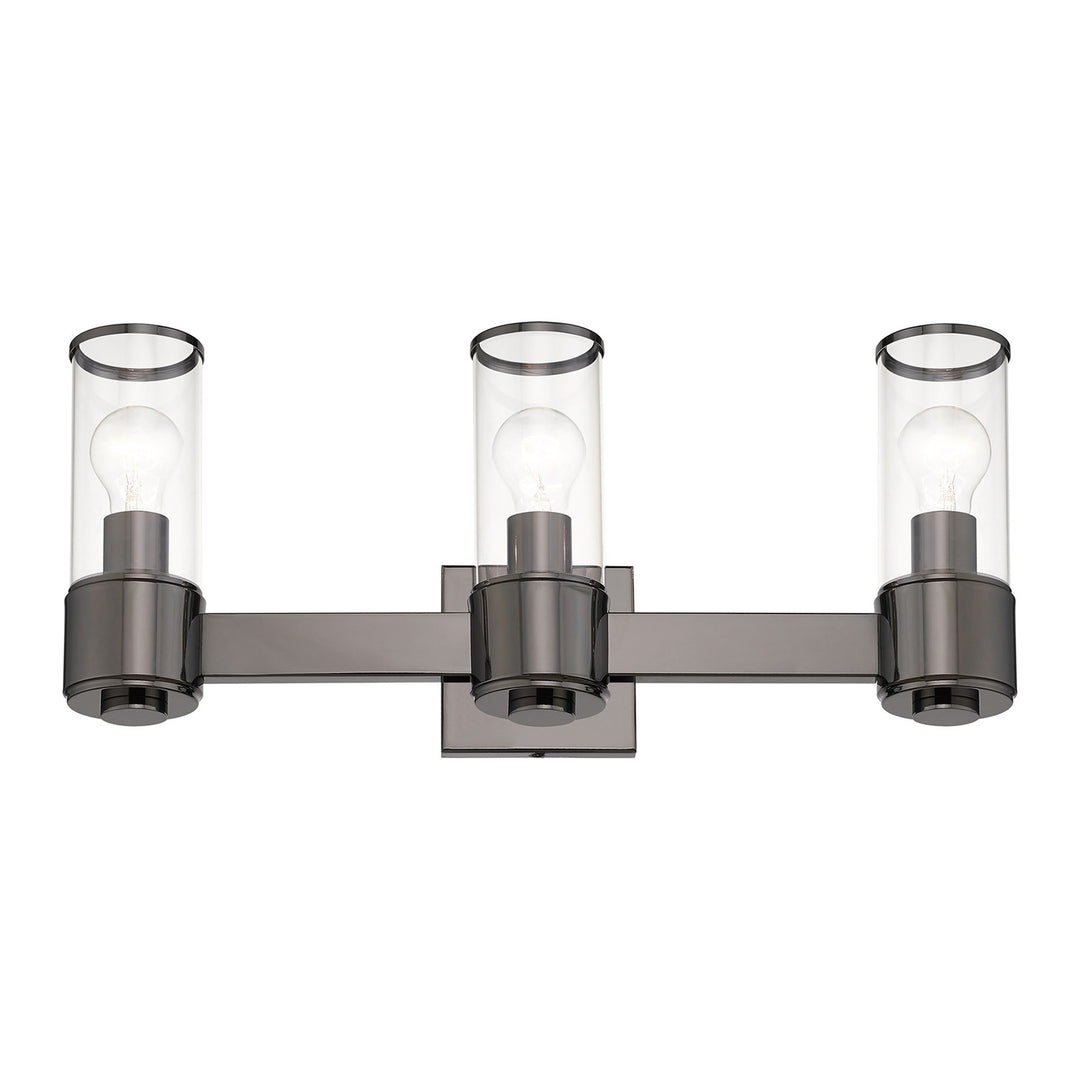 3 Light Black Chrome Vanity Sconce