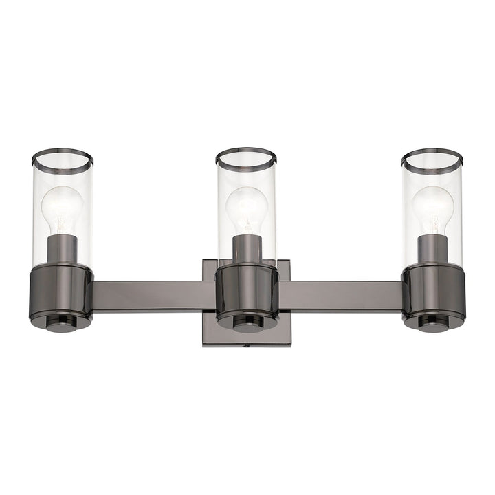 3 Light Black Chrome Vanity Sconce