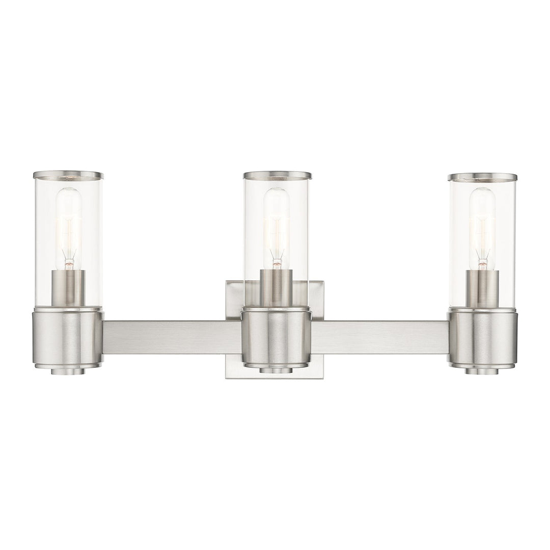 3 Light Brushed Nickel Vanity Sconce by Livex Lighting