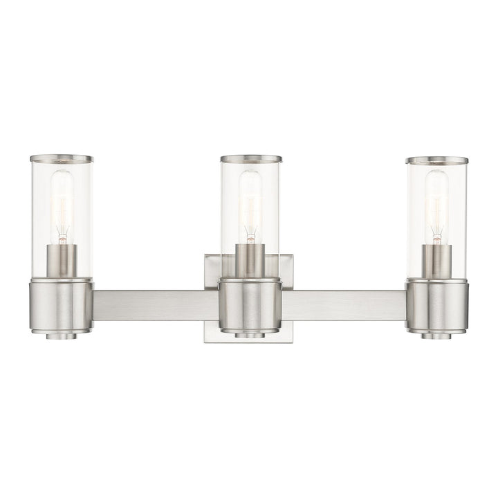 3 Light Brushed Nickel Vanity Sconce by Livex Lighting