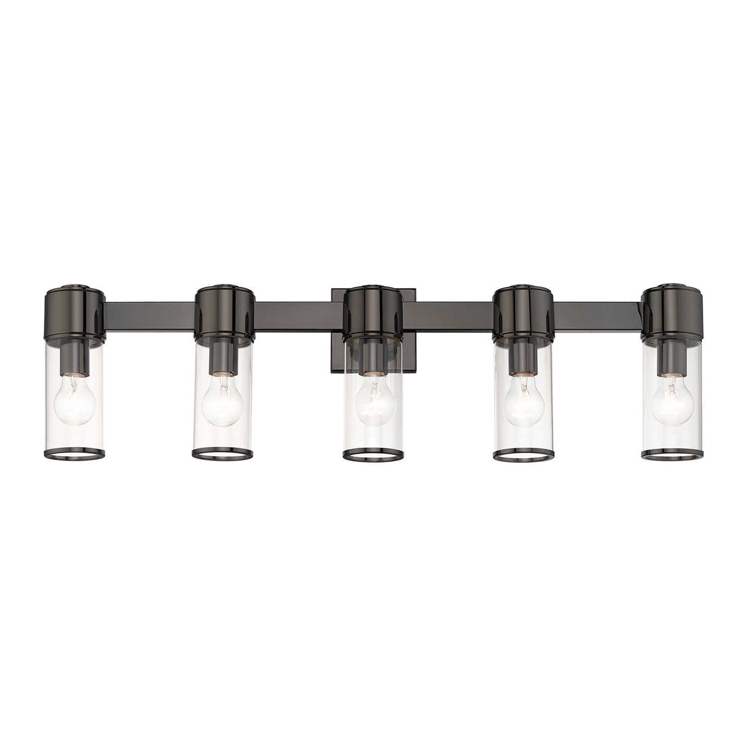 5 Light Black Chrome Large Vanity Sconce