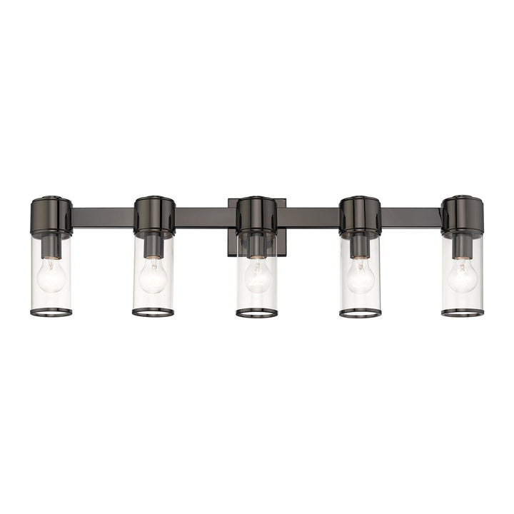 5 Light Black Chrome Large Vanity Sconce