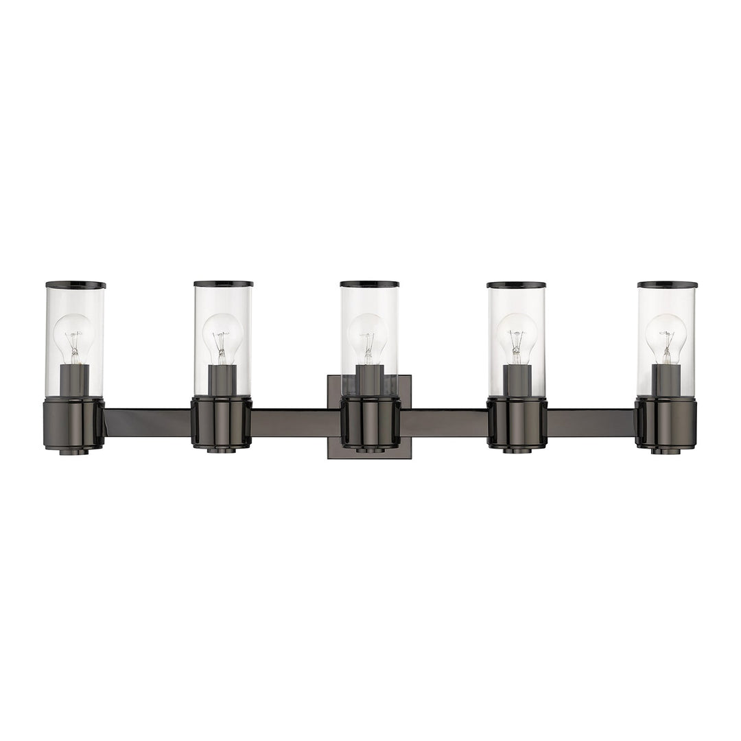 5 Light Black Chrome Large Vanity Sconce