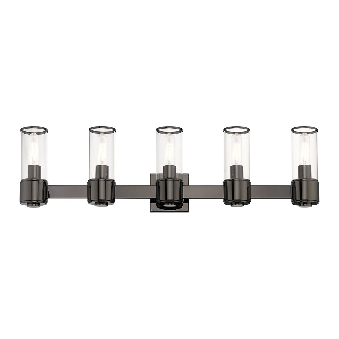 5 Light Black Chrome Large Vanity Sconce