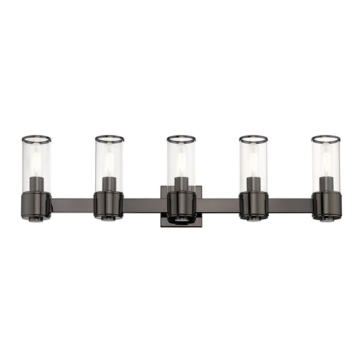5 Light Black Chrome Large Vanity Sconce