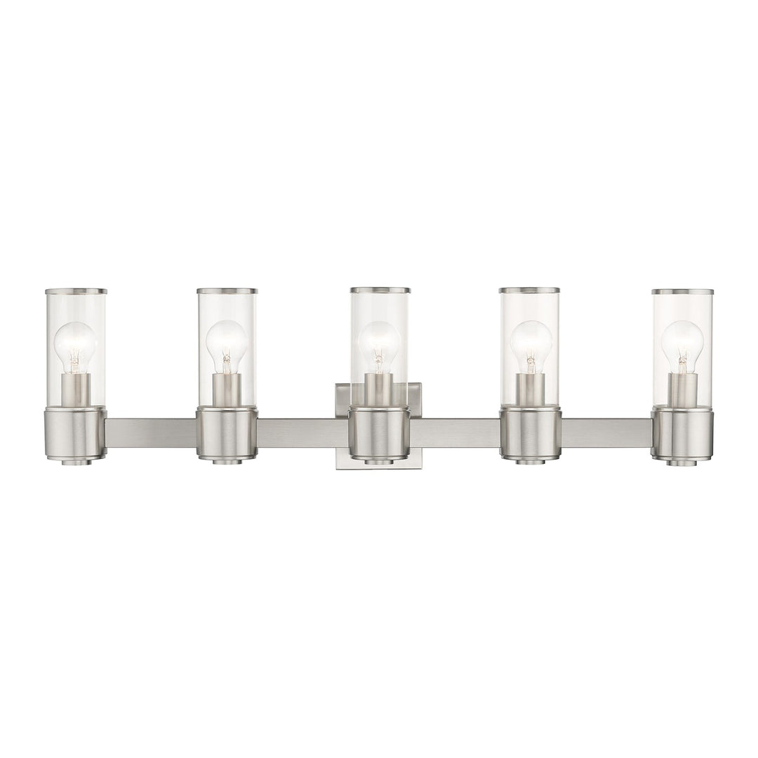 5 Light Brushed Nickel Large Vanity Sconce by Livex Lighting