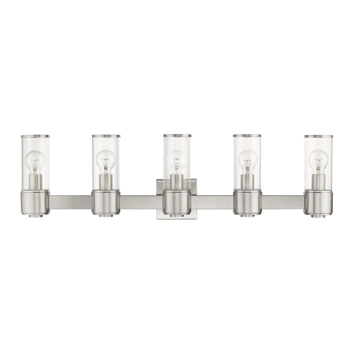 5 Light Brushed Nickel Large Vanity Sconce