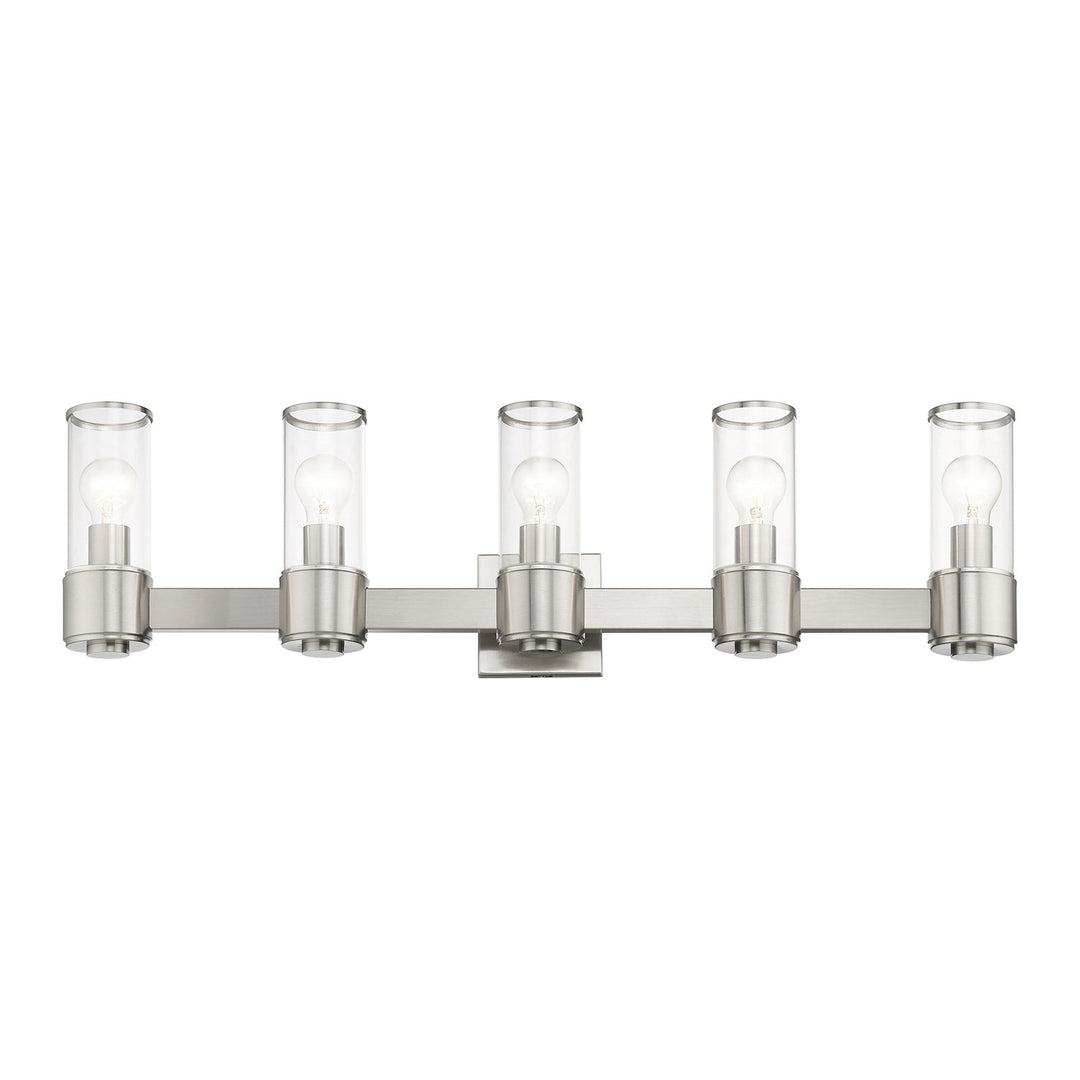 5 Light Brushed Nickel Large Vanity Sconce