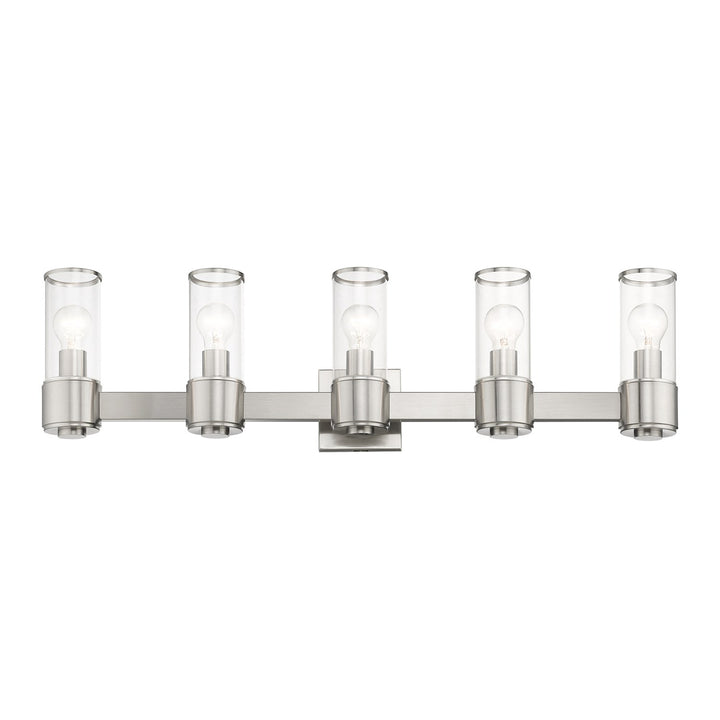 5 Light Brushed Nickel Large Vanity Sconce