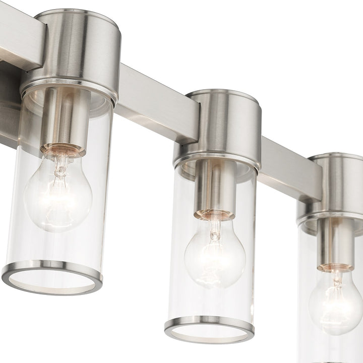 5 Light Brushed Nickel Large Vanity Sconce