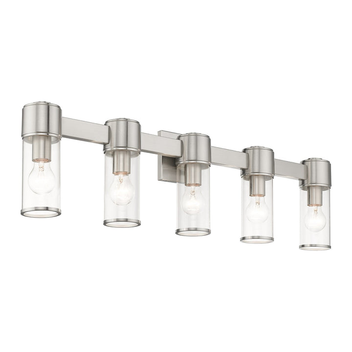 5 Light Brushed Nickel Large Vanity Sconce