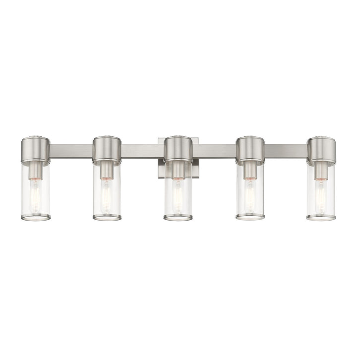 5 Light Brushed Nickel Large Vanity Sconce