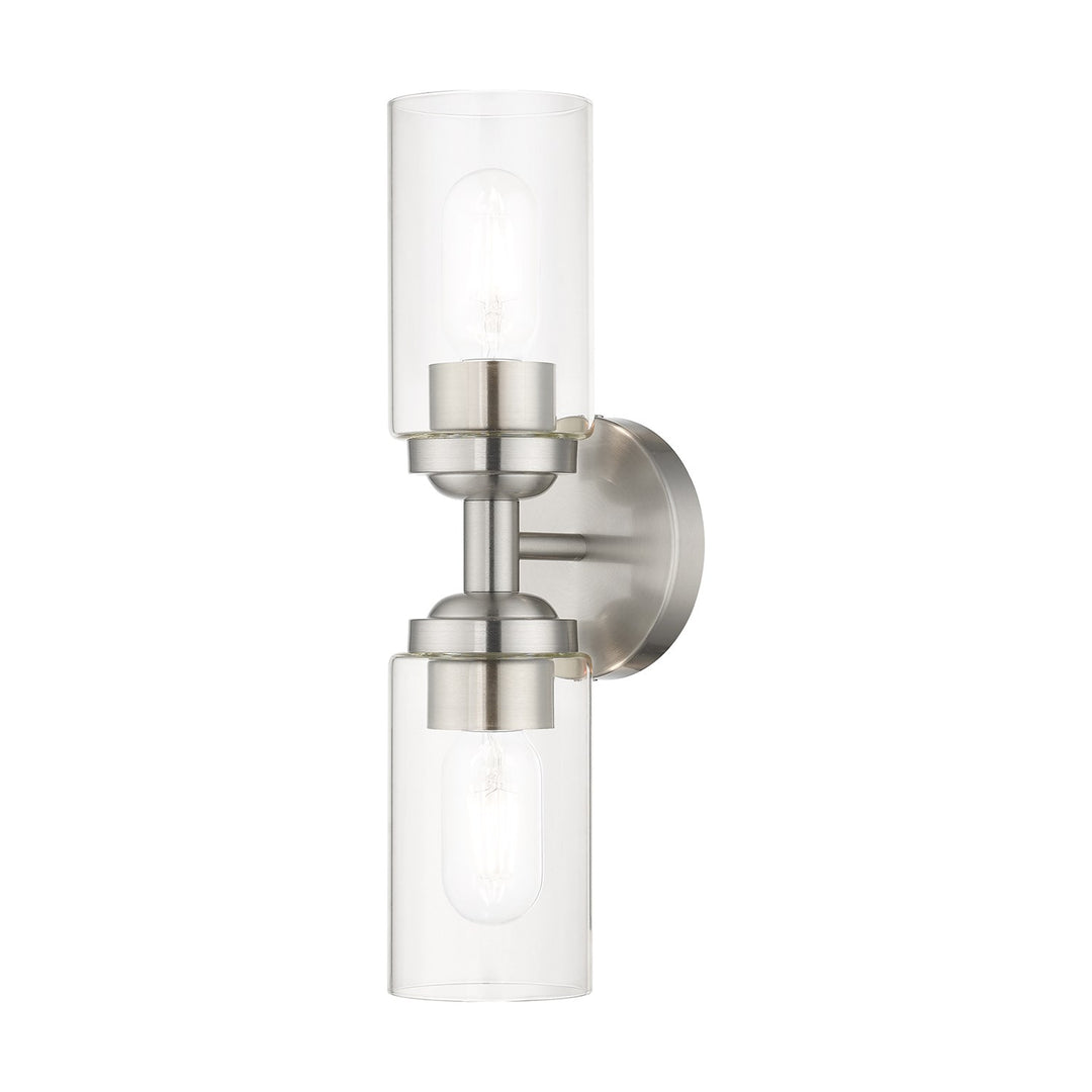 2 Light Brushed Nickel Vanity Sconce by Livex Lighting
