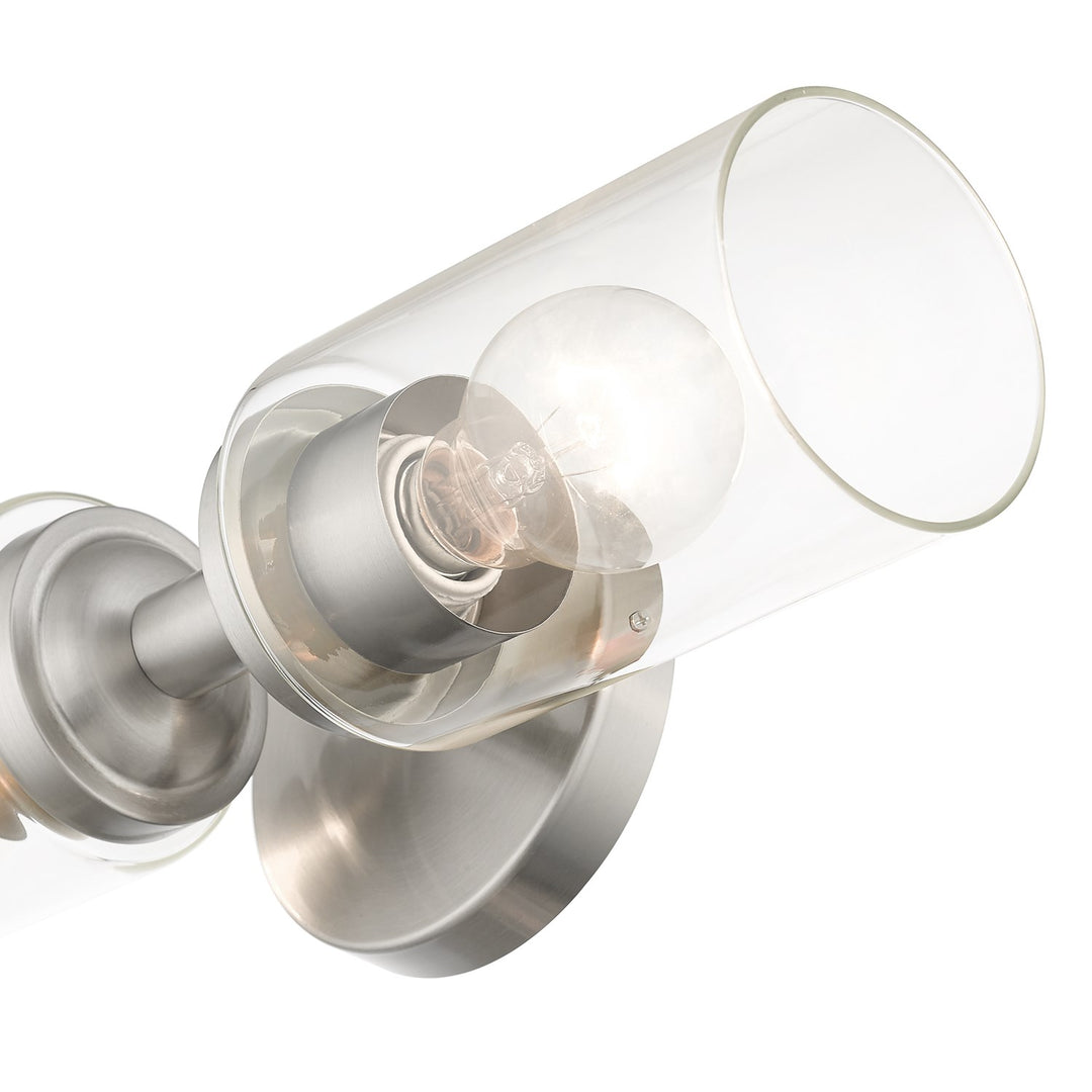 2 Light Brushed Nickel Vanity Sconce