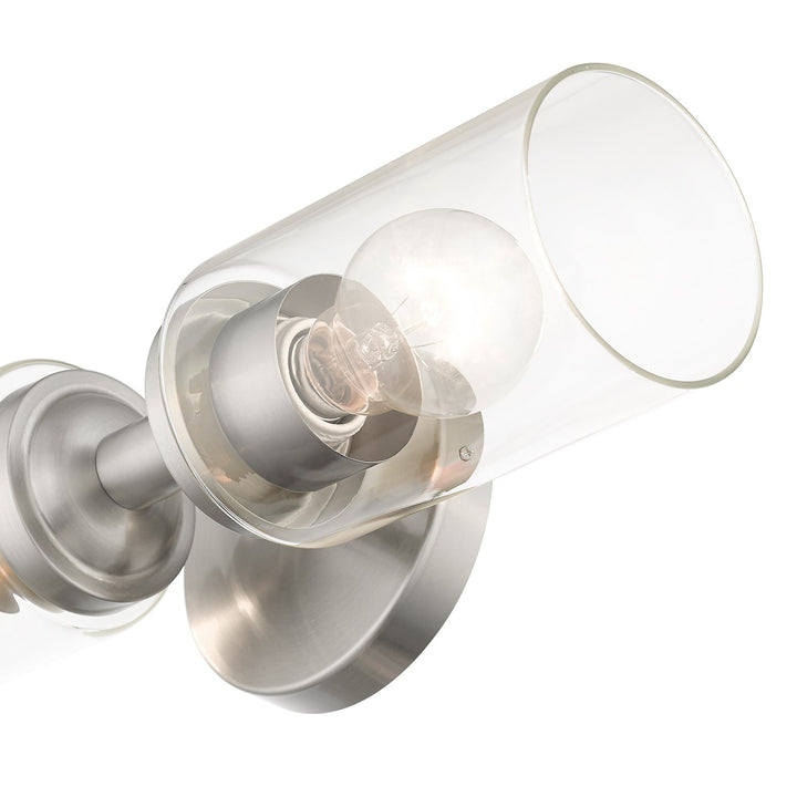 2 Light Brushed Nickel Vanity Sconce