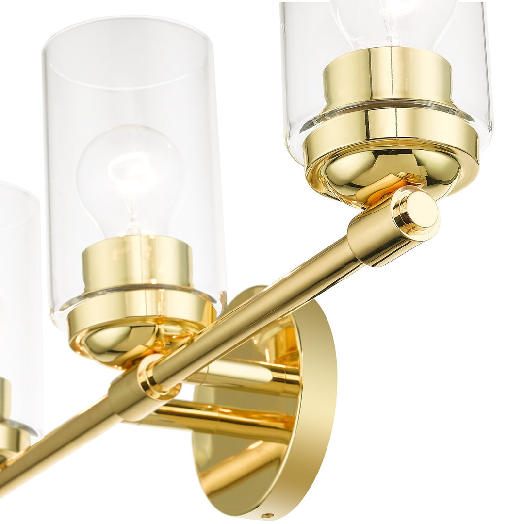 3 Light Polished Brass Vanity Sconce